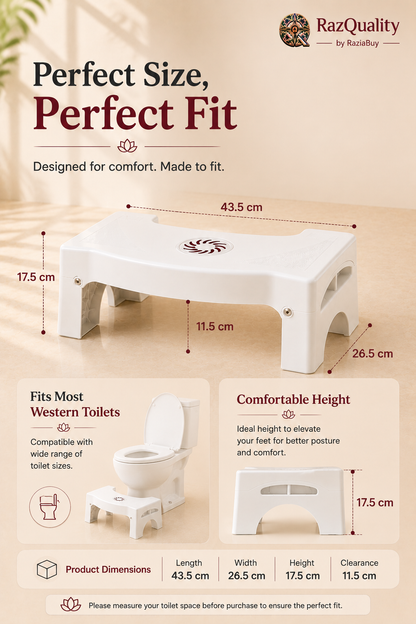 ReliefStep™ - Foldable Toilet Stool That Helps Reduce Pressure & Bathroom Time