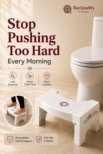 ReliefStep™ - Foldable Toilet Stool That Helps Reduce Pressure & Bathroom Time
